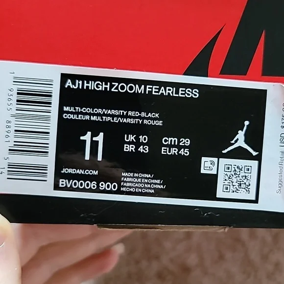 Nike Air Jordan AJ1 High Zoom Fearless retro high tops, men's size 11